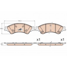 TRW GDB2005 Σετ τακάκια, δισκόφρενα