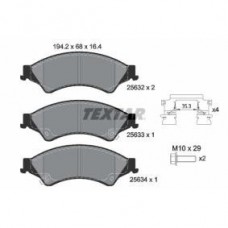 TEXTAR 2563201 Σετ τακάκια, δισκόφρενα